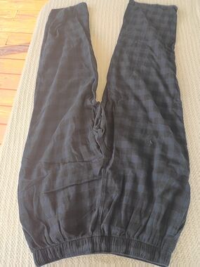 Joe Boxer Black Plaid Jogger Pants